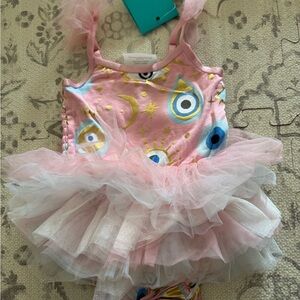 Posh Peanut Fiona Pink Tulle Dress with Eye Design